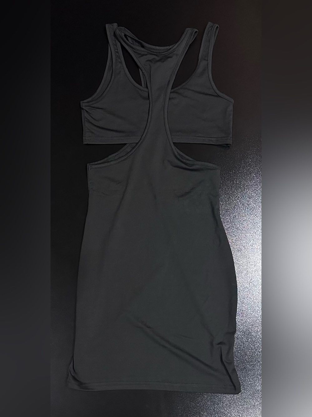 Black Cutout Racerback Bodycon Dress